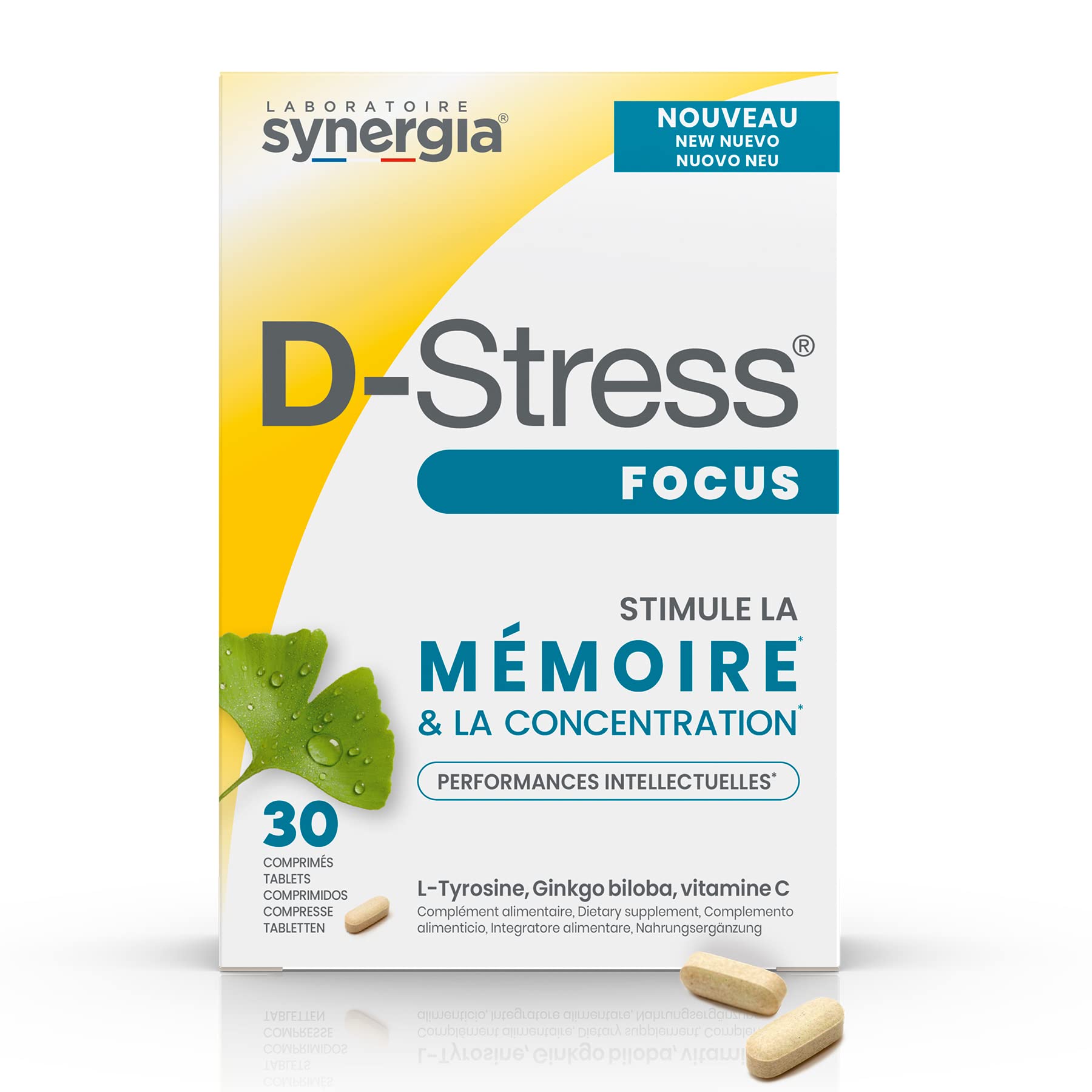 Pack "Memoria y concentración" | 3 D-Stress BOOSTER 20 Bolsas + D-Stress FOCUS 30 Tabletas | Revisiones, Entrevistas, Retorno | Laboratorio Synergia