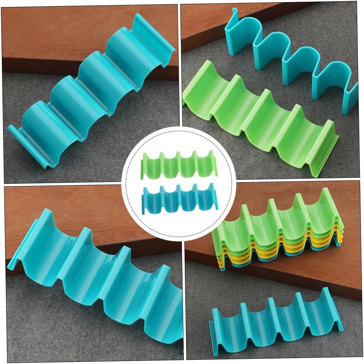 Plastic Taco Holder Rack Set 2Pcs with Smooth Edges for Burritos