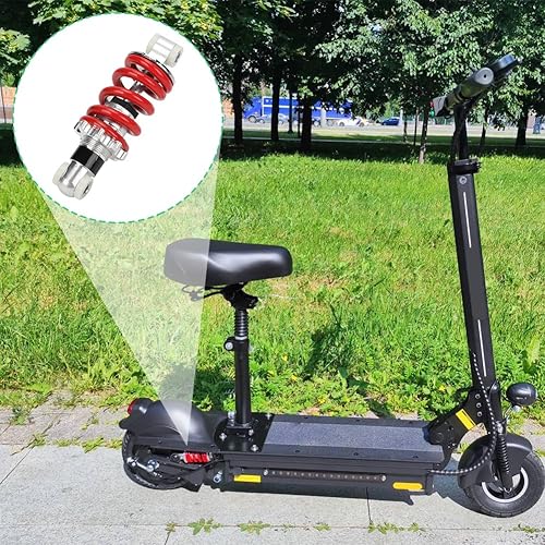 Miniatura 3 de Joyzan Amortiguador eléctrico para motocicleta, amortiguador de suspensión de amortiguamiento de agujero trasero, resorte ajustable, distancia