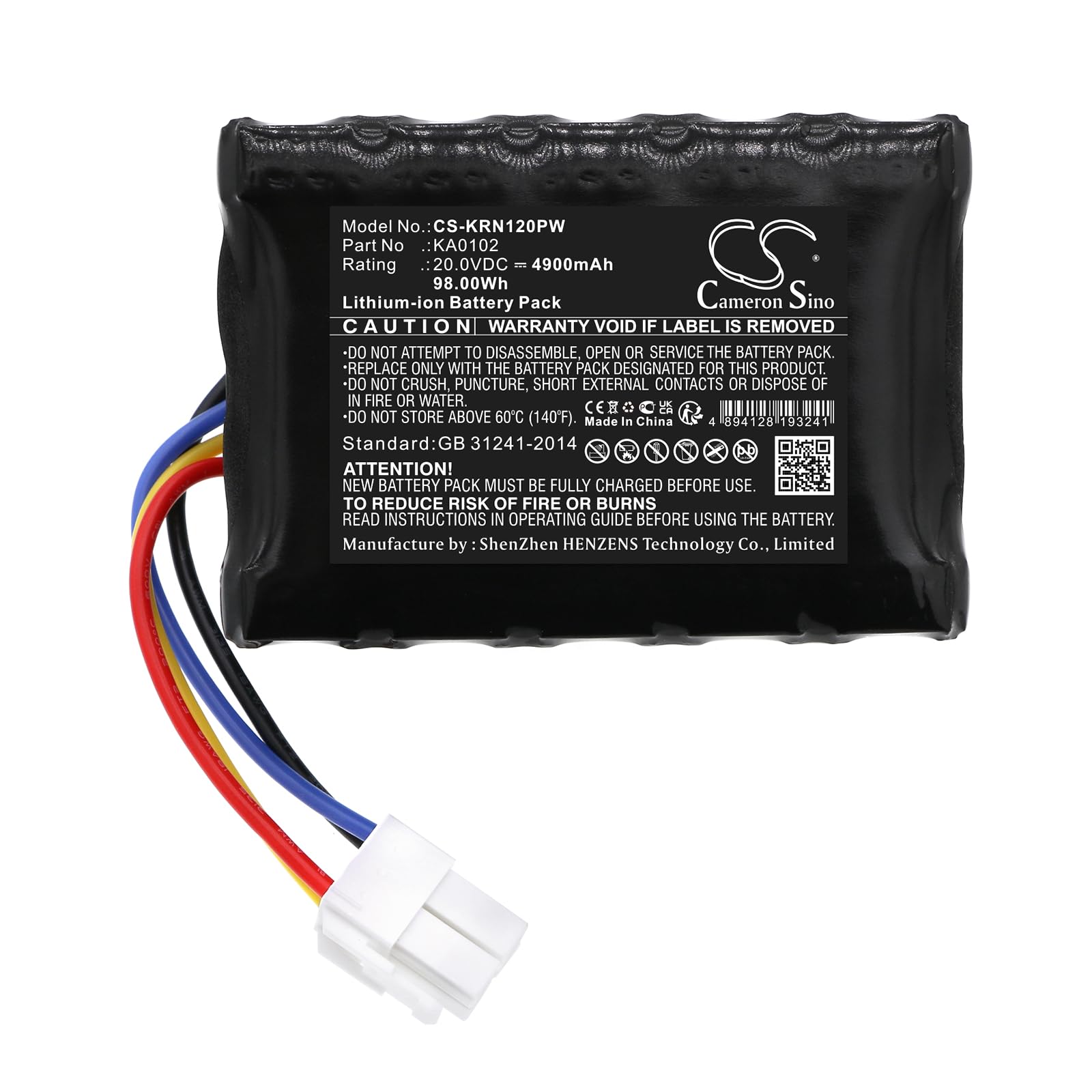 TECHTEK Batteria 4900mAh compatibile con [Kress] KR110, KR111, KR112, KR113, KR120E, KR121, KR121E, KR122, KR122E, KR123E, KR160E, KR160E.A, KR161E, KR171E, KR172, KR172E, KR173, Mission RTKn 100 FBA