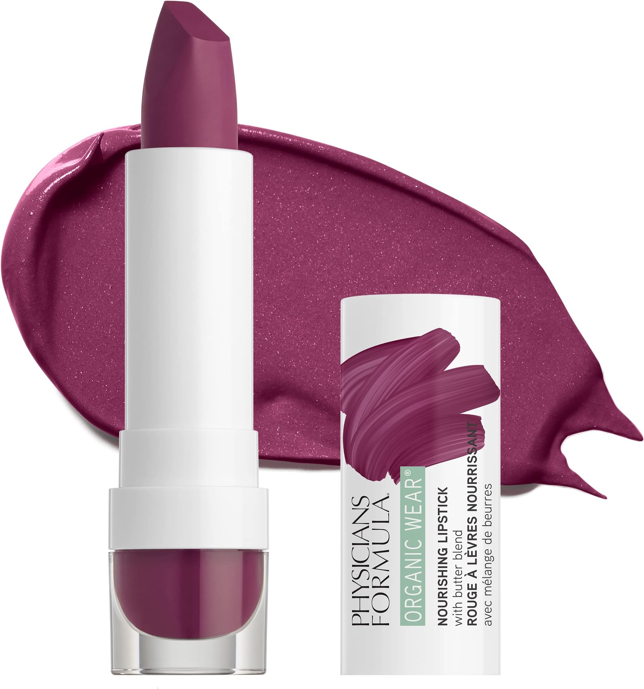 Organic Wear All Natural Lipstick, Sugar Plum, Nourishing, Dermatologist Approved, Gluten Free