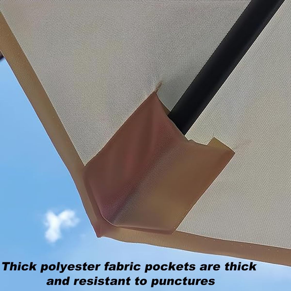 Patio Umbrella Replacement Canopy, Umbrella Replacement Cloth 6.6ft/9ft/10ft Market Umbrella Top Outdoor Umbrella Cover with 6 Ribs 8 Ribs, UV Protection Cloth for Umbrella, Green