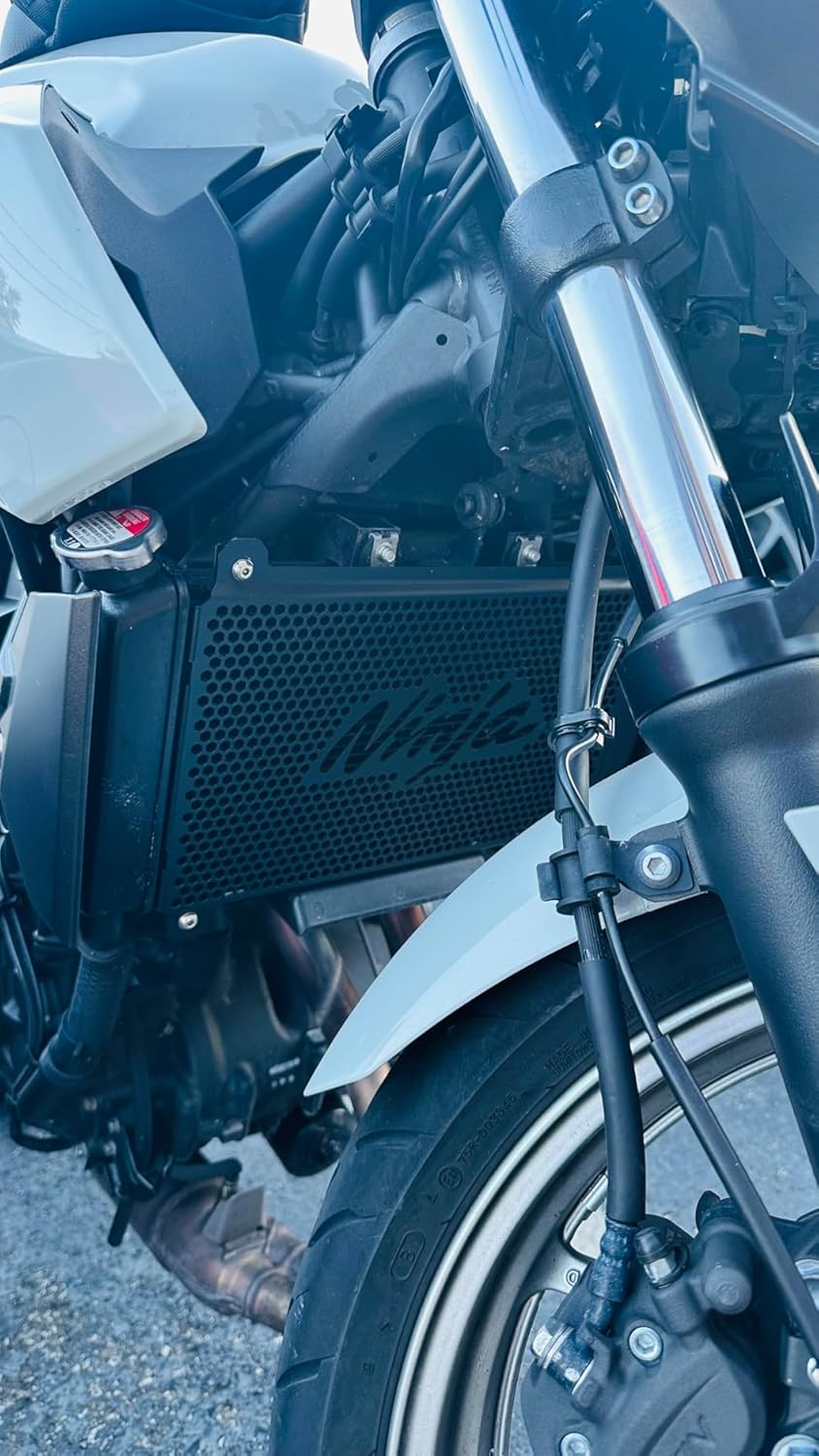 NINJA Radiator Guard Cover with For Ninja 500 2024-2025-2026 Ninja 400 2018-2025 Ninja 500 ABS Ninja 500 KRT Edition Ninja 500 SE 40th Anniversary Edition Ninja 500 SE ABS 2024-2025-2026(NINJA-BK)