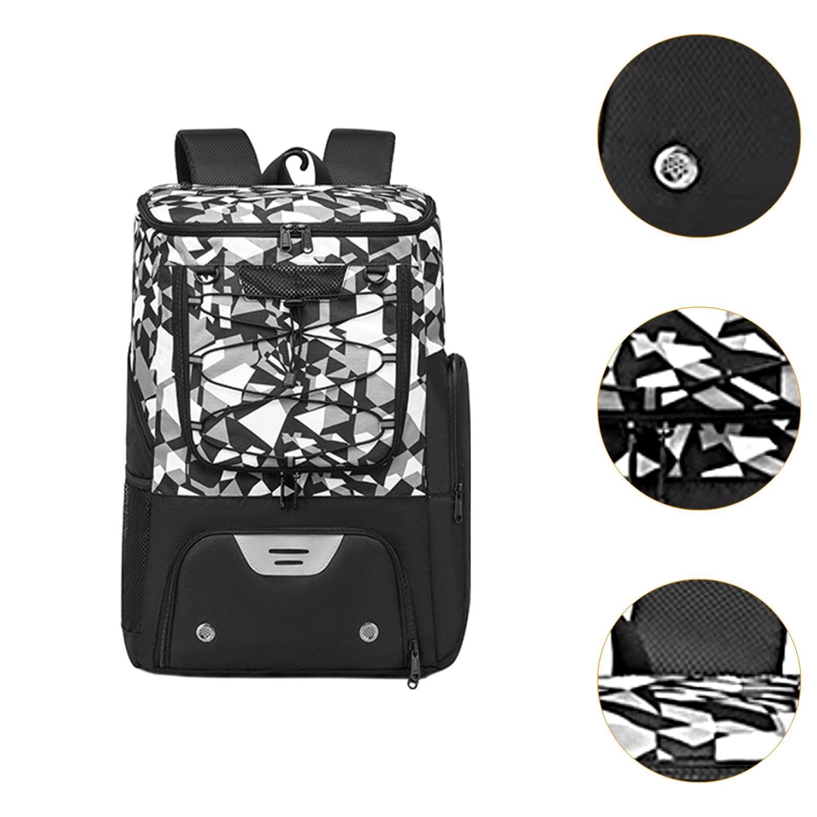 Sac à Dos de Basket-Ball avec Compartiment à Chaussures, pour Salle de Sport, Nuit, Réfléchissant, Respirant, avec Porte-Ballon, Sac de Sport pour Vol