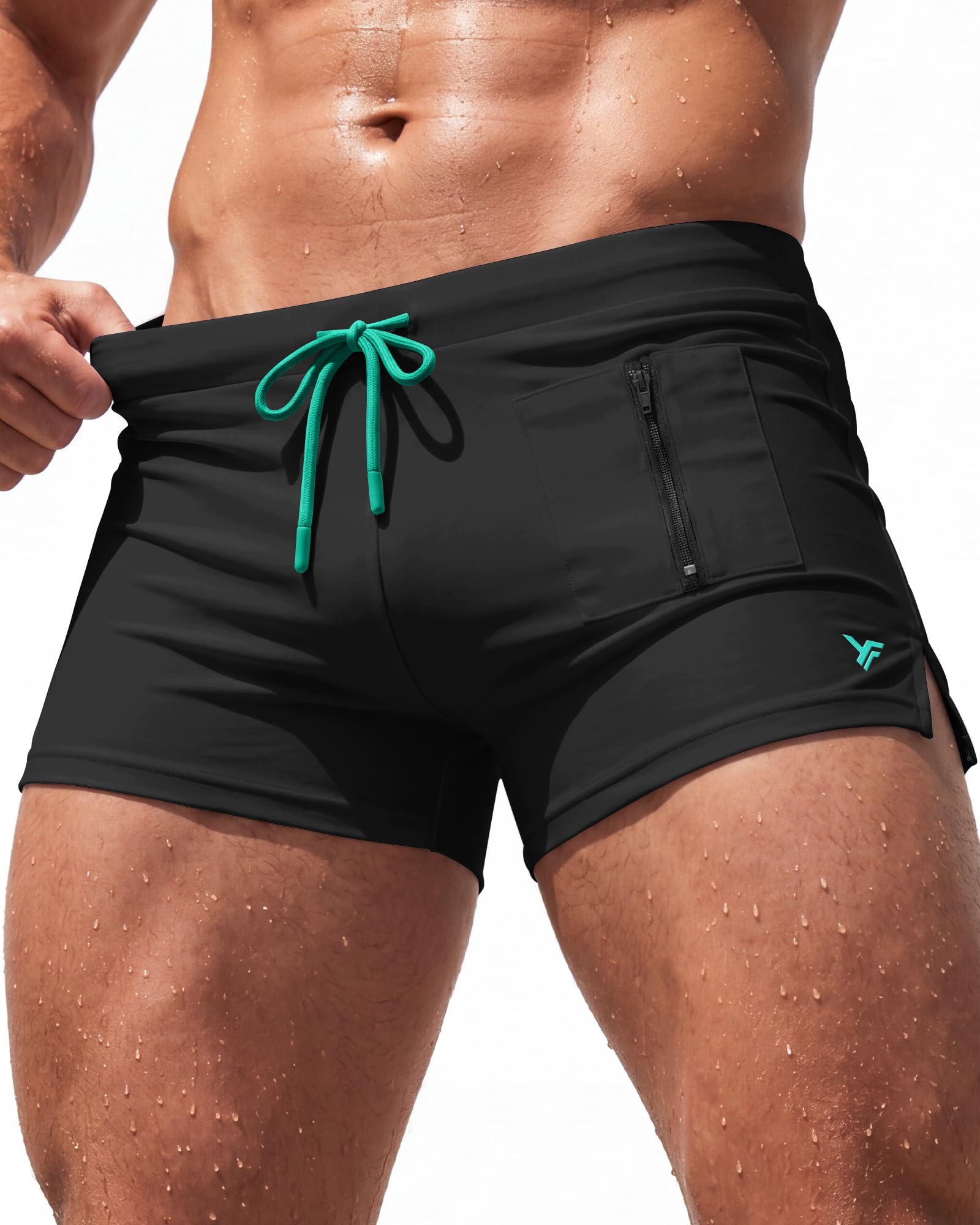 Photo 1 of Men Swim Underwear Brief Trunks Sunga Bikini Boxer Fair no Mesh Liner Compression Drawstring Zipper Pocket Inseam Harbor Swimsuit Swimtrunks Bathing Suit Beach Wear Pool Board Surf 4 3 Inch Square Cut