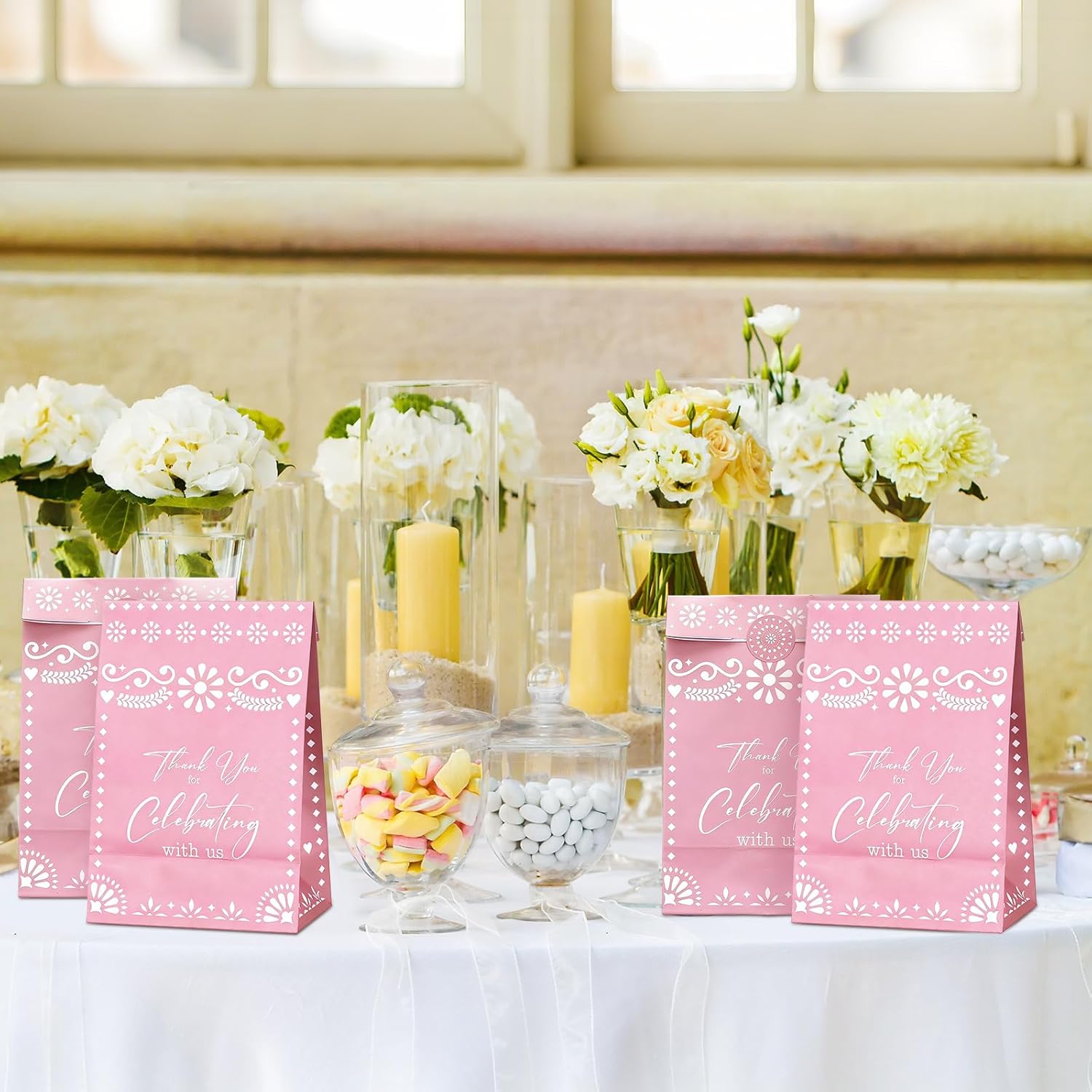 Resholder 24pcs Cielito Lindo Party Bags Baby Shower Decorations Mexican Barro Party Treat Boxes Baby Gift Paper Goodie Bags with Stickers for Mexican Wedding(Cleito Lindo,Pink) - Image 4