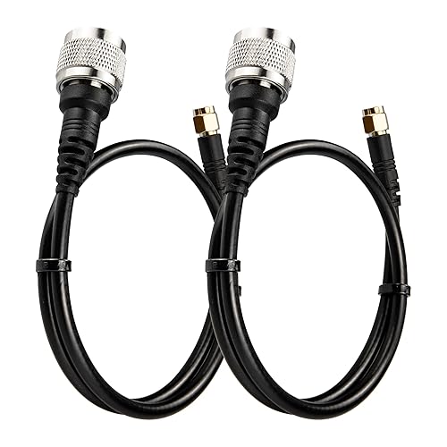 Miniatura 7 de BOOBRIE Cable coaxial de 32.8 pies N macho a SMA macho RG58 N a SMA macho tipo N a SMA Cable de extensión coaxial de baja pérdida para radio
