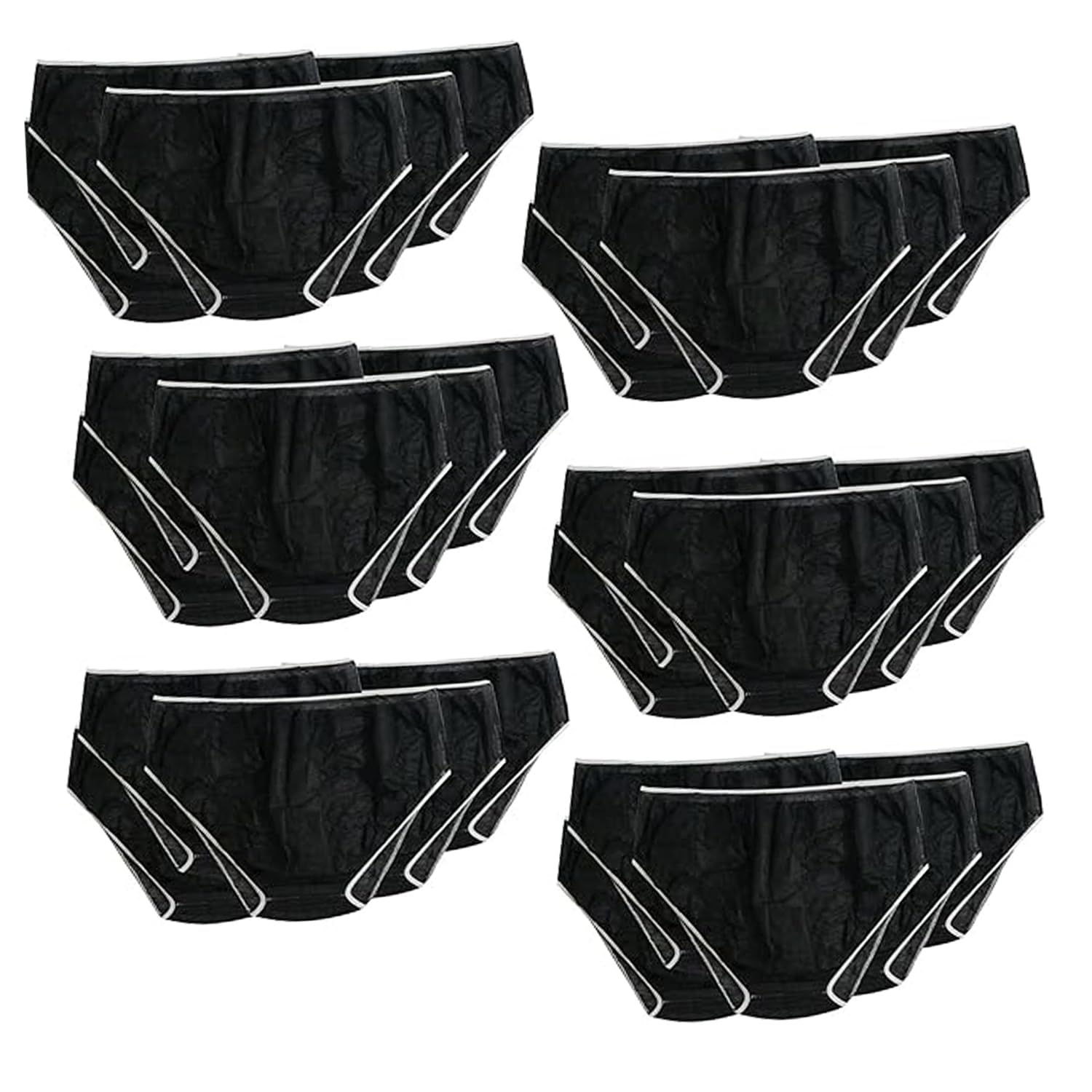 Disposable Underwear | Brief for Travel, Trekking, Camping, spa, Herbal Treatments, Hospital Stay, & Specially Designed for Men & Woman (20 Pcs Black) a9-image-13