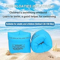 Vista 5 de 10Leccion Paquete de 2 flotadores inflables para brazos para niños pequeños, alas de agua inflables para niños, bandas de brazo de natación