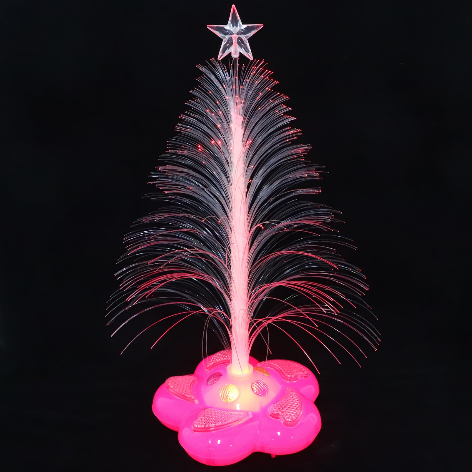 Vaguelly Colorful Fiber Optic Christmas Tree Light LED Home Decoration with Random Color Changing Lights for Parties Weddings and Holiday Decor No Battery Required