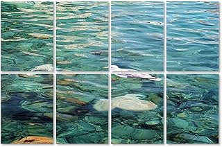 8 Pack Art Acoustic Panels Sea water surface fish Self-Adhesive Acoustic Wall Panels Sound Absorbing Panel Wall Decore for Recording Studio, Office, Moms