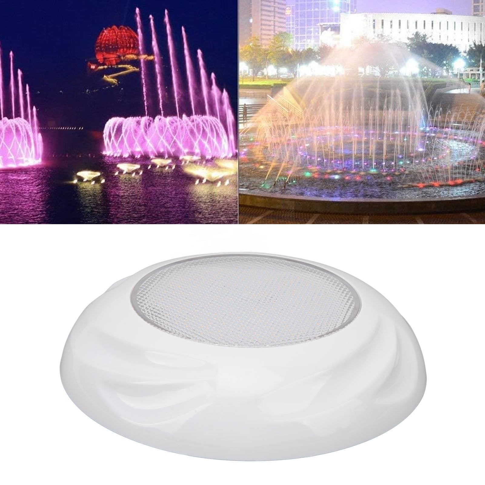 Schwimmbadbeleuchtung, 12 V, 18 W, IP68, Wasserdicht, Wandmontage, Unterwasser-LED-Poolbeleuchtung für Unterirdisches Pool, Brunnen, Teich, Aquarium (Weiße Beleuchtung)