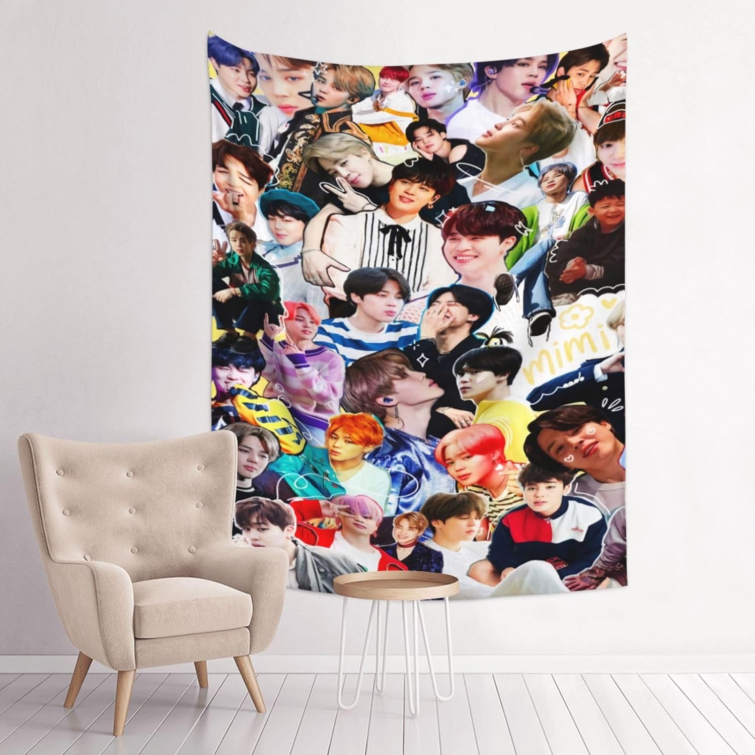 SANWDAI Tapestry Jimins Wall Art Hanging Tapestry Poster