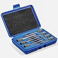 Vista 2 de Stark - Juego de 7 piezas de enchufe estándar SAE extralargo, unidad hexagonal de 38 pulgadas, 18 pulgadas, 932 pulgadas, 316 pulgadas, 732