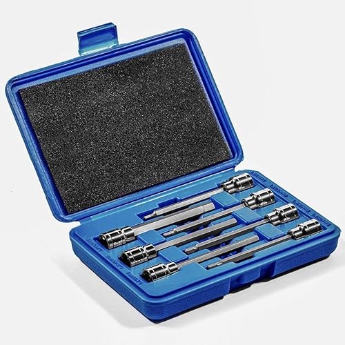 Miniatura 2 de Stark - Juego de 7 piezas de enchufe estándar SAE extralargo, unidad hexagonal de 38 pulgadas, 18 pulgadas, 932 pulgadas, 316 pulgadas, 732