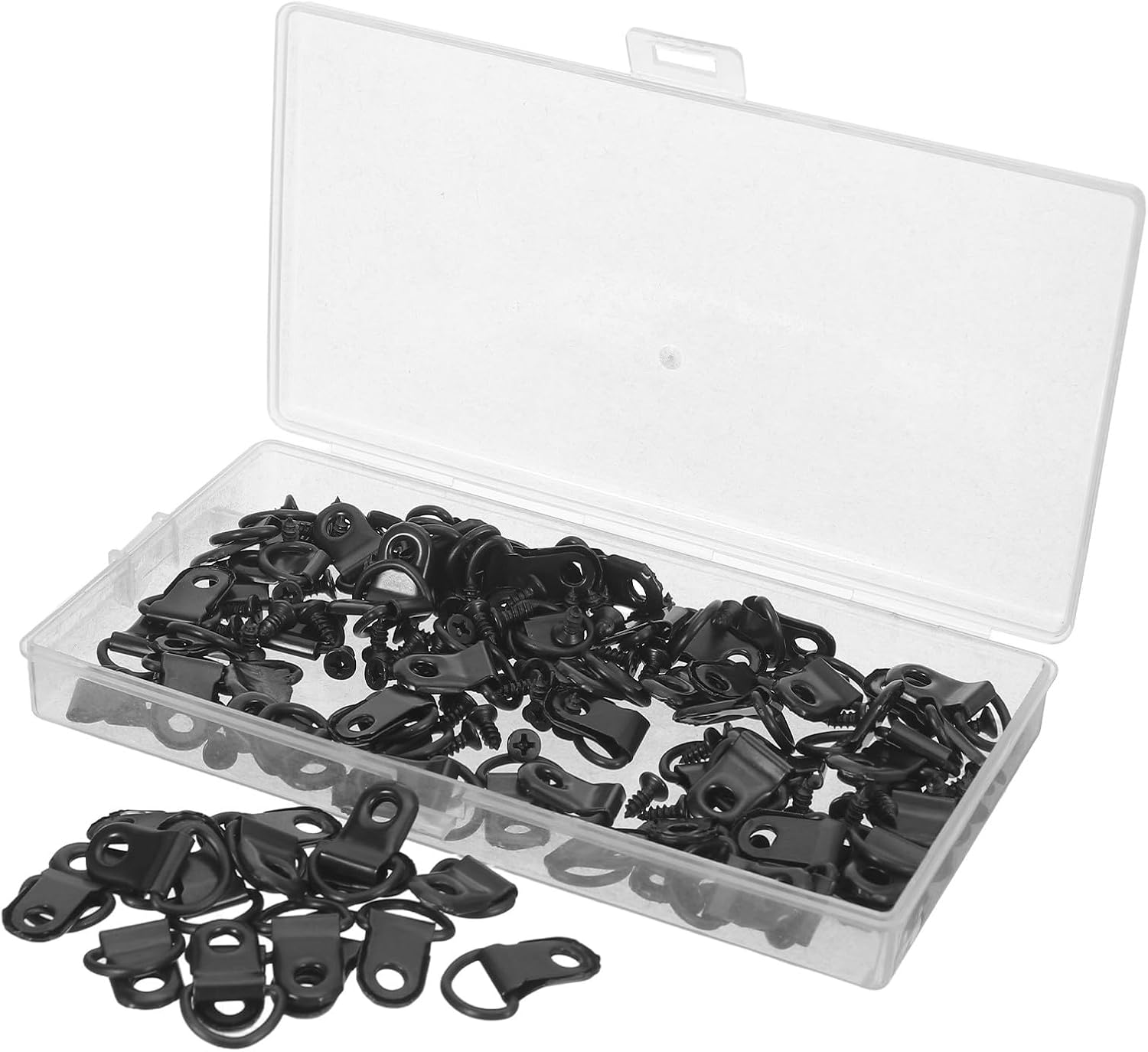 80 Sets Metal Picture Frame Hangers - Triangle Hook Hardware with Screws for Hanging Photo Frames Mirrors and Artwork in Home Office
