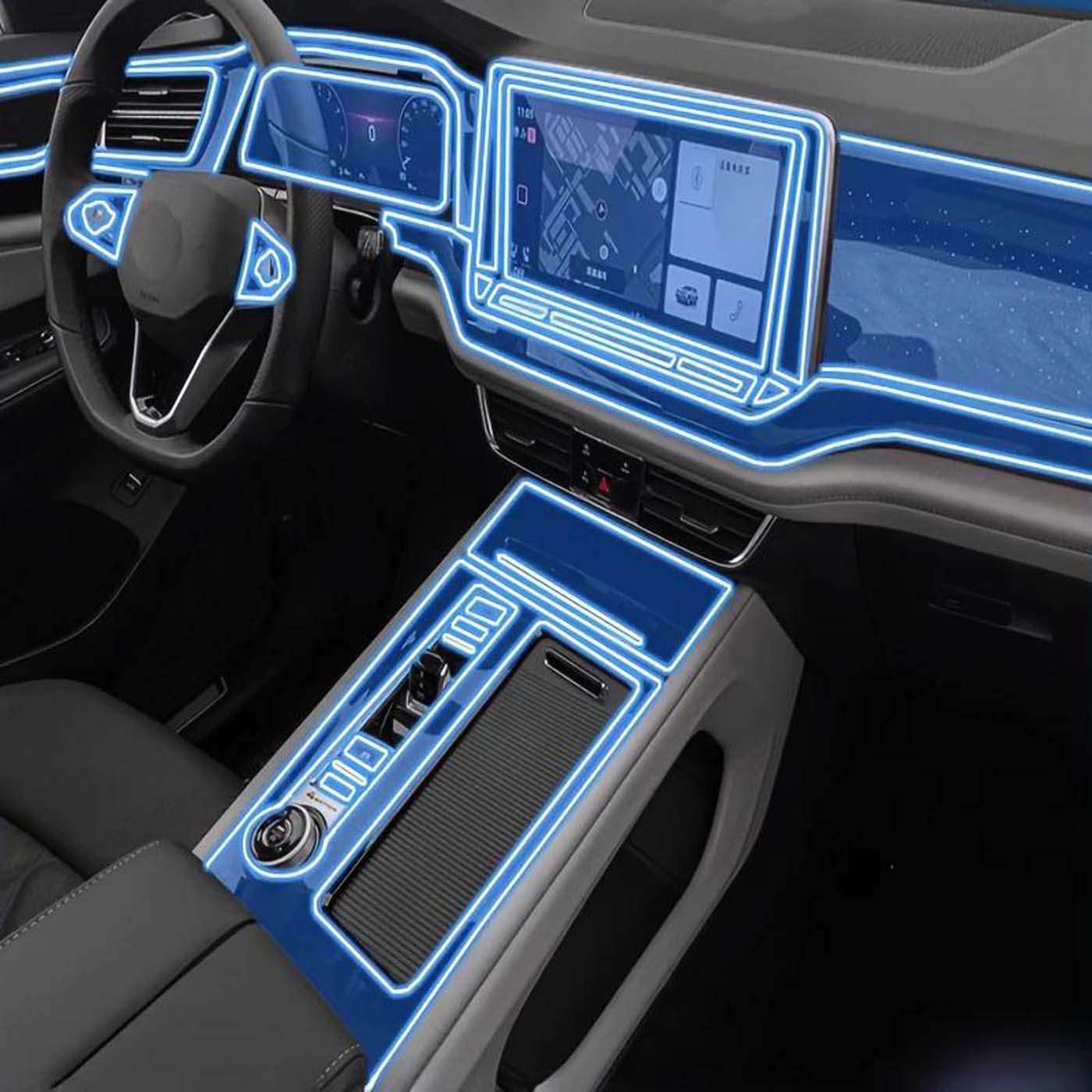 Dashboard Multimedia Navigation Transparent Anti-Scratch Protection, for Volkswagen Teramont X 2021-2025 Film