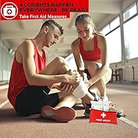 Vista 4 de Kit de primeros auxilios pequeño de 98 piezas, kit de primeros auxilios de viaje pequeño para tratar y proteger la mayoría de lesiones, mini kit
