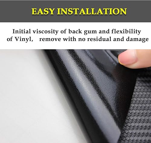 Miniatura 4 de x xotic tech Calcomanía precortada para cubierta de ventana lateral de poste de pilar, compatible con Toyota Rav4 2013-2018 (vinilo de carbono)