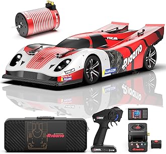 AMORIL 1/10 Large 3S Brushless Fast RC Cars for Adults,Max 120 MPH Remote Control Car with Carbon Fiber Chassis,CNC Steel Split Driveshaft,500FT Control,Red