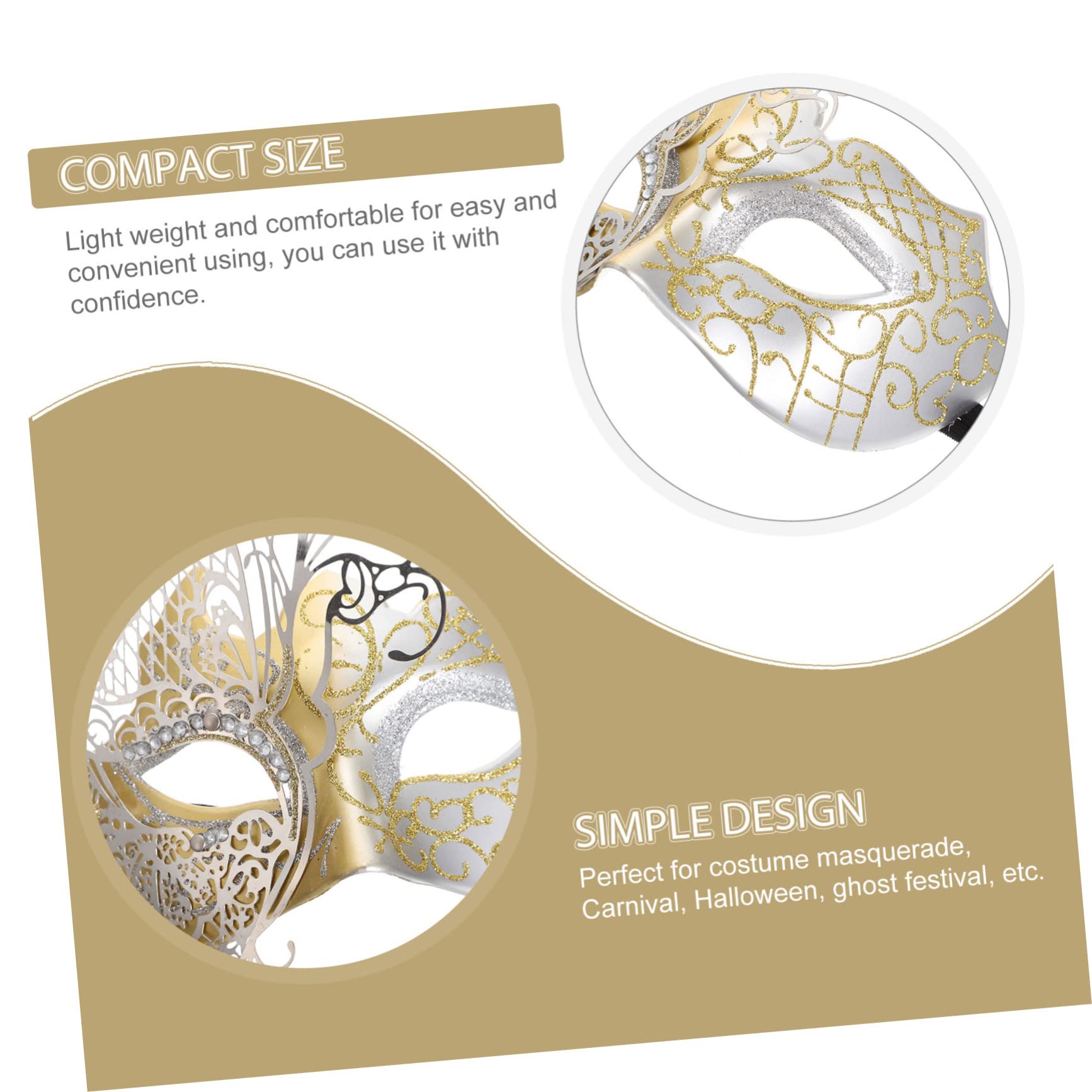 LIFKOME 4pezzi Maschere Decorative Metà Per Masquerade Per Halloween Per Cosplay