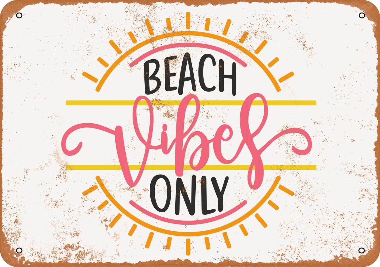 Miaomansenstore Metal Sign - Beach Vibes Only - Vintage Look Home Decor