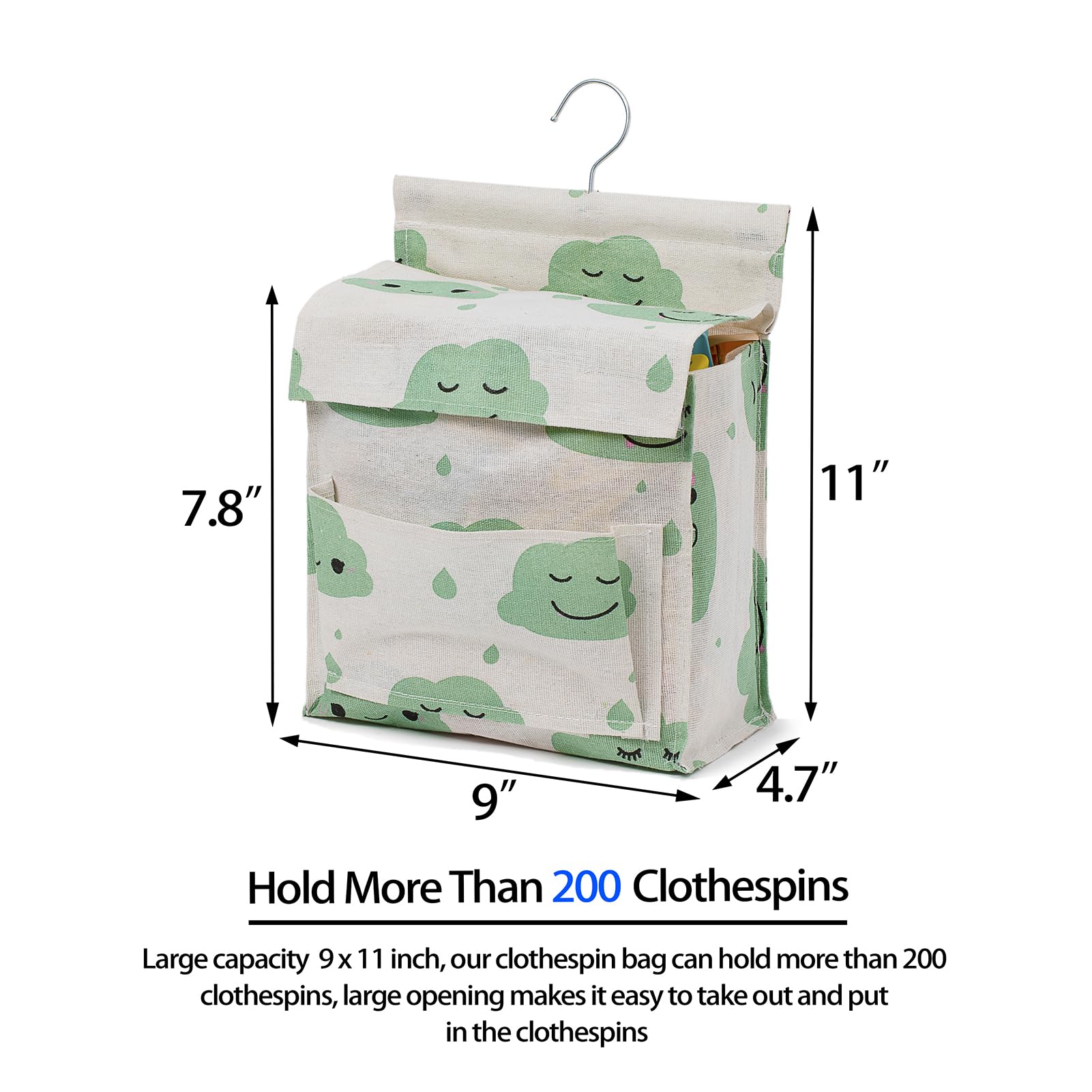 Risipu Sac à Pinces à Linge Avec Cintre - Sacs à Pinces