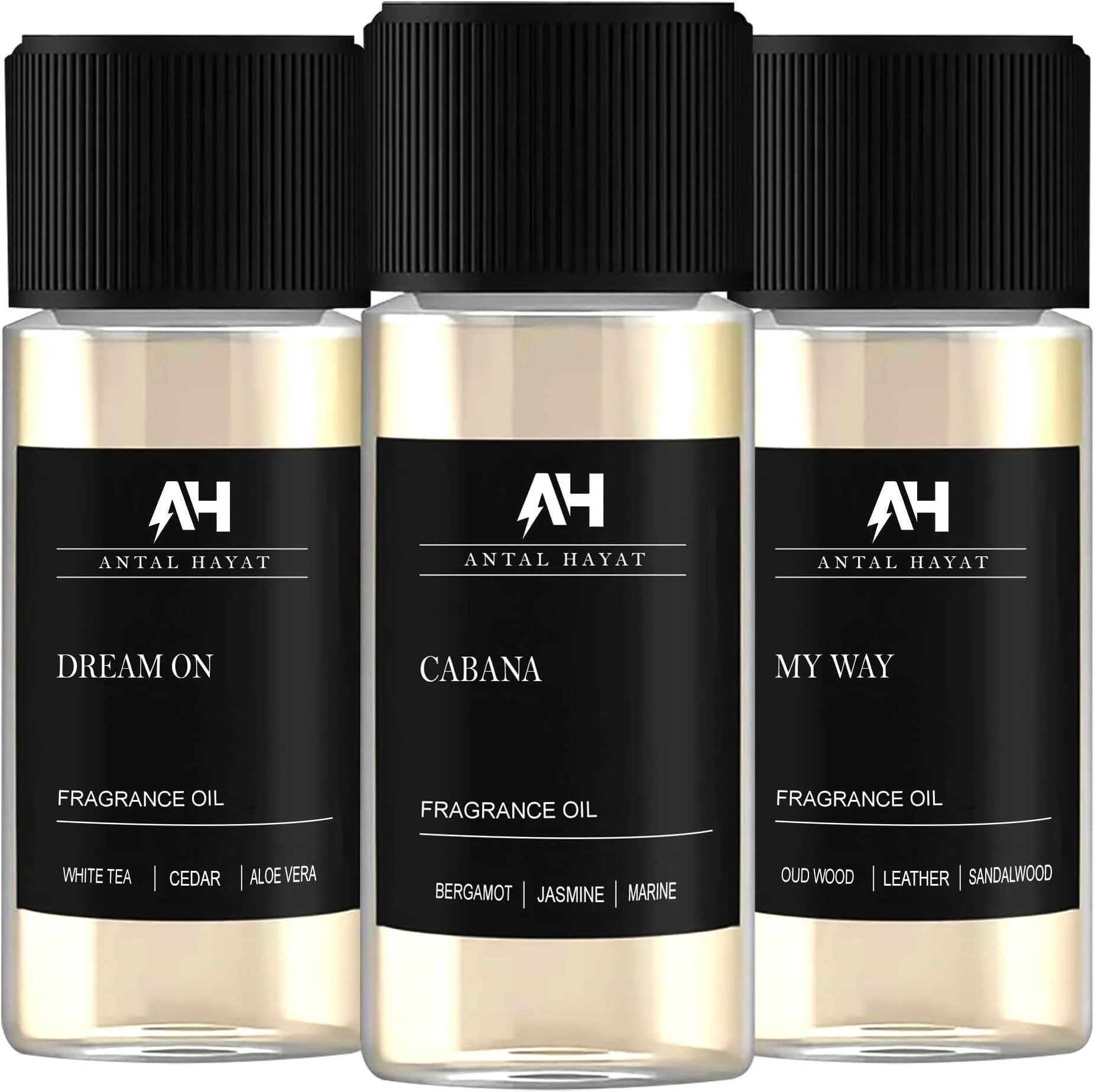 Essential Oils Set - Essential Oil Blends for Aromatherapy Diﬀusers - Home Luxury Scents - Sandalwood Essential Oil - Fragrance Oil for Ultrasonic Diffuser - Pack of 3 x 20ml Bottles