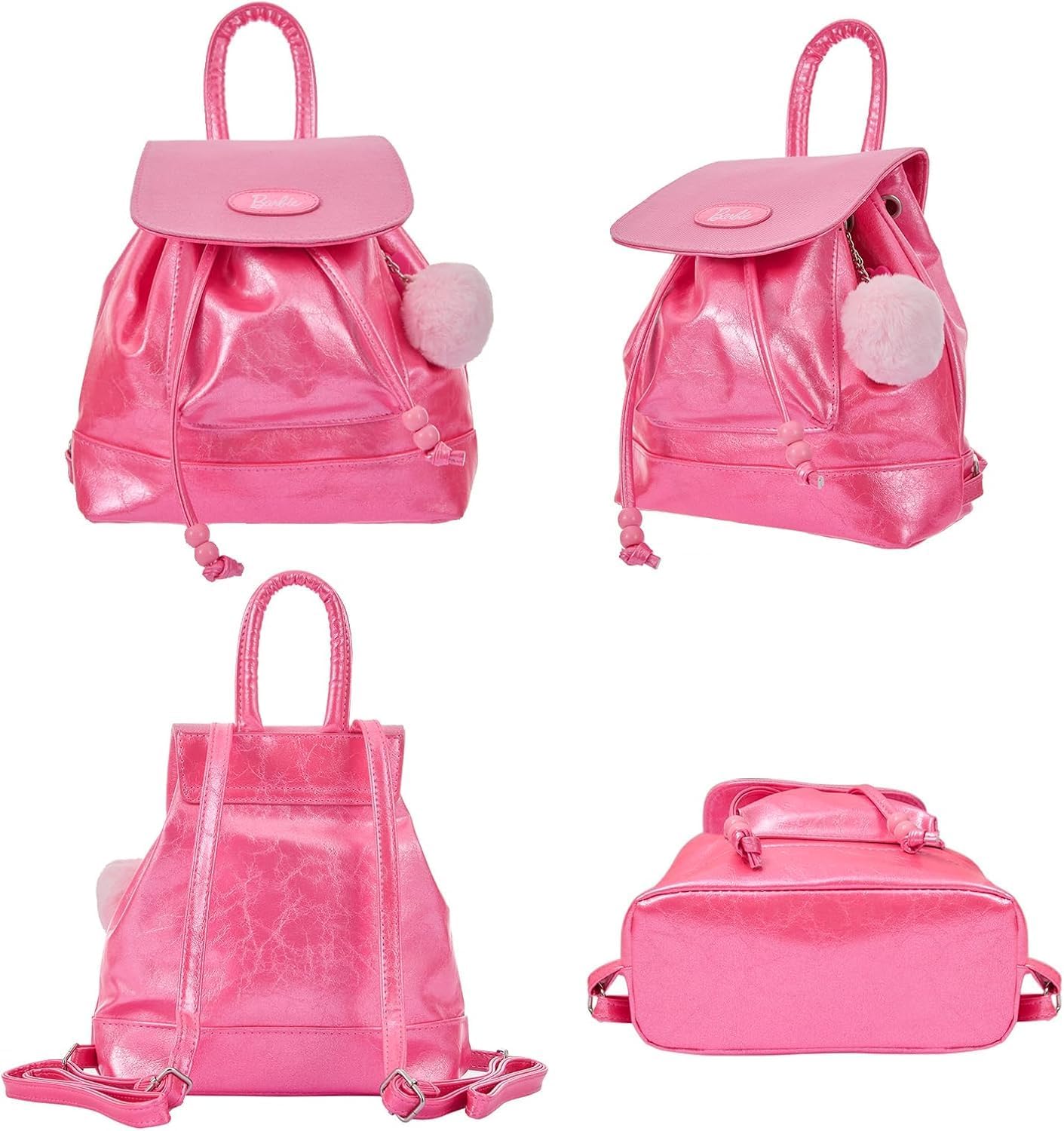 MINISO Barbie Backpack, Cute & Stylish Barbie Samll Backpack for Women & Girls,Durable& Easy-Care Waterproof Leather Barbie Bag