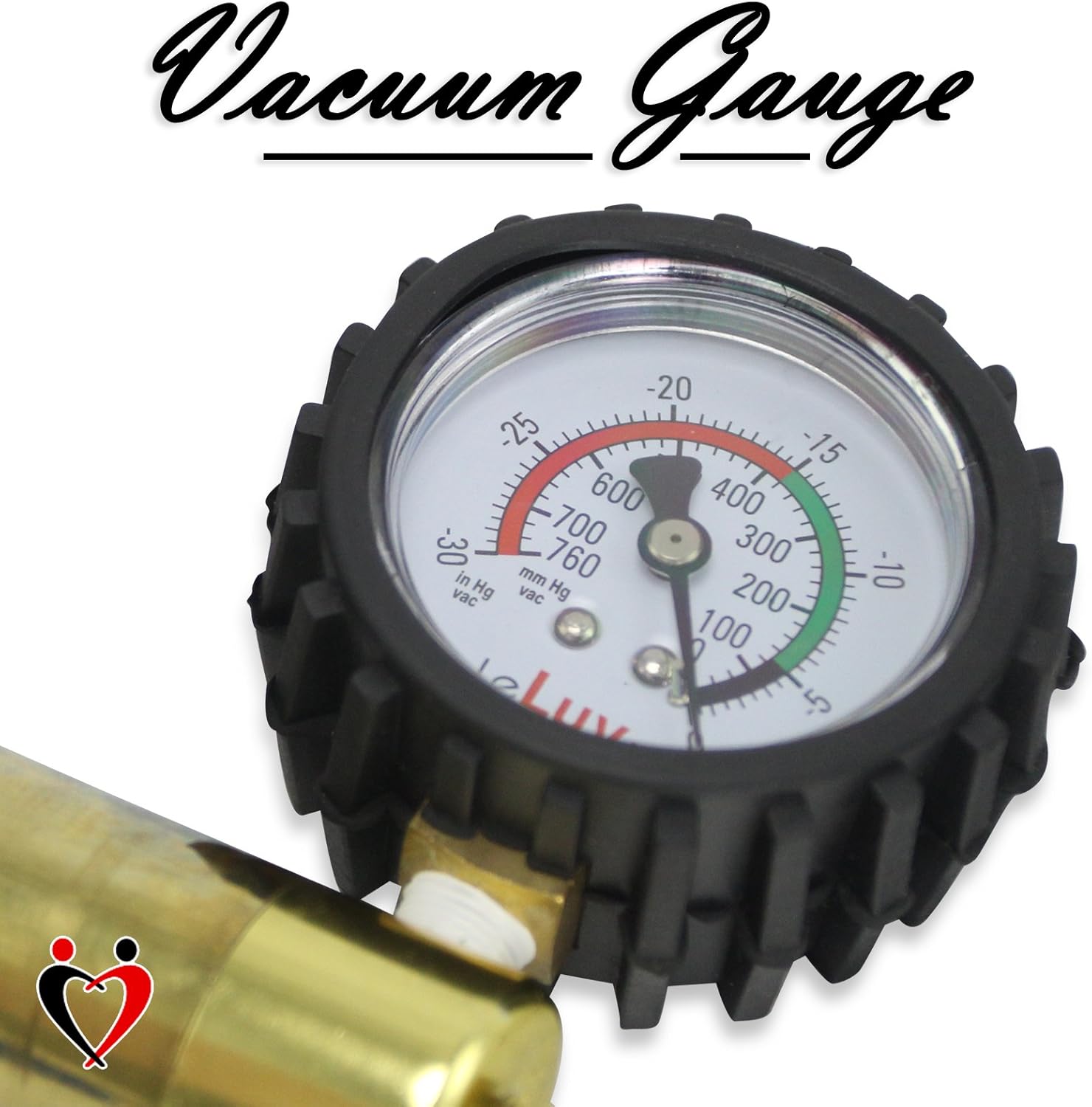 LeLuv Ultima Vacuum Penis Pump Kit - Premium Manual Pump with Protected Gauge, Black Silicone Grips Handle and Hose, Acrylic Cylinder 9" x 2.00", Quick-Release Valve, TPR Seal, 4 Constriction Rings