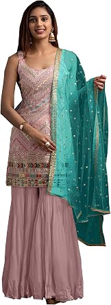 Sharara Suits for Woman Pakistani Dresses Gharara Pants Indian Pakistani wedding outfit Stitched Salwar Suit-1003