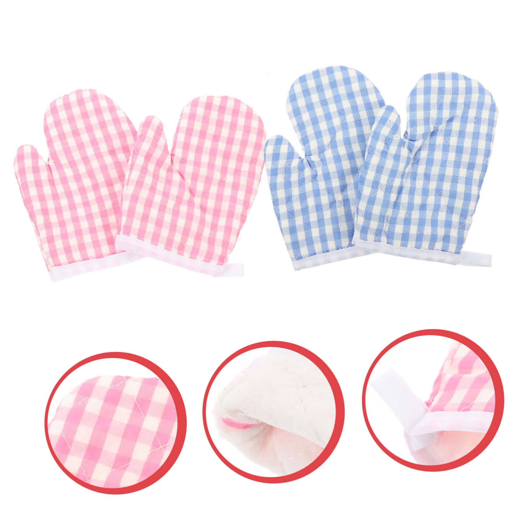Cabilock 4 Stück Isolationshandschuhe Für Kinder – Für Küche, Backen, Grillen, Aus Baumwolle & Polyester