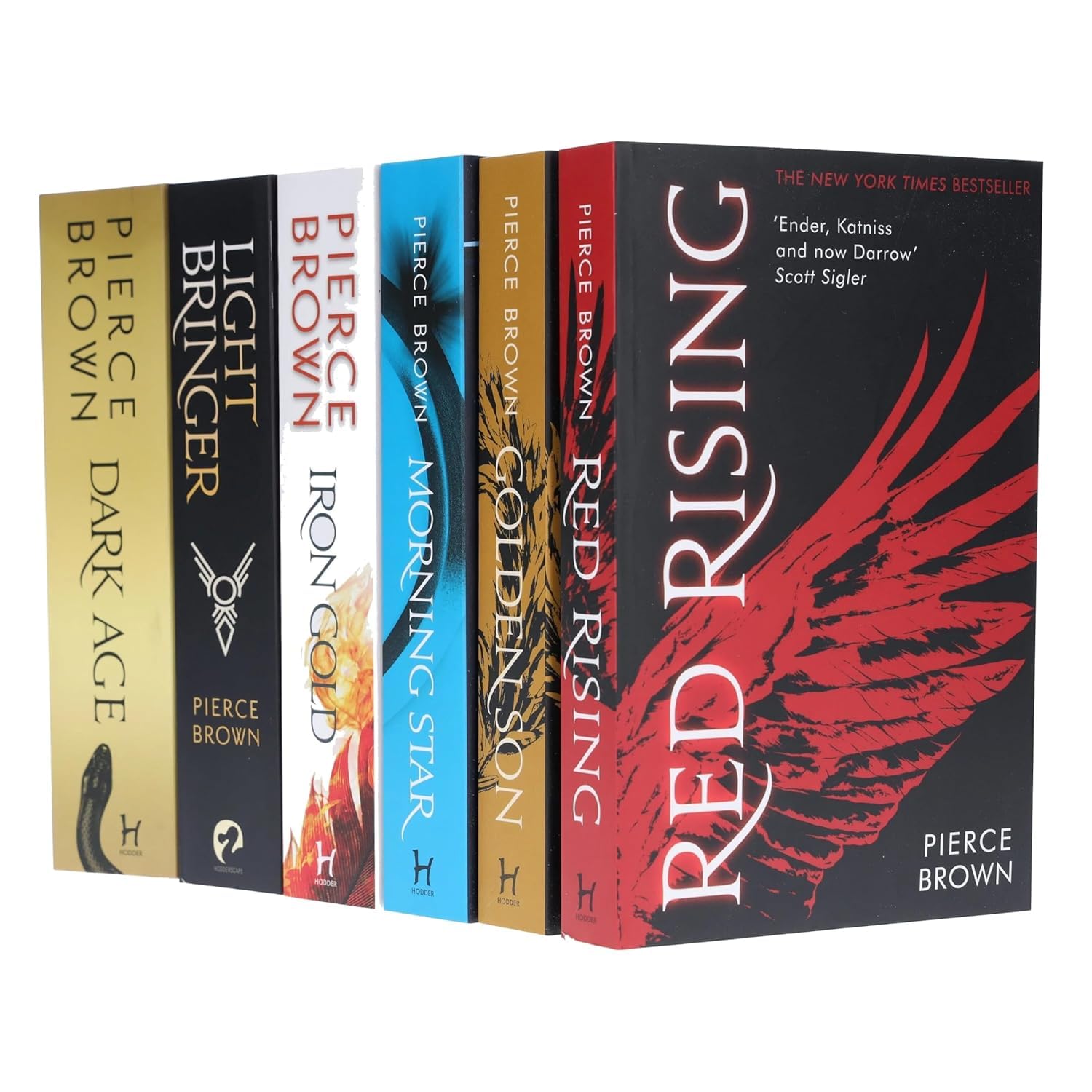 Red Car The Red Rising Series 6 Books Collection Set (Red Rising, Golden Son, Morning Star, Iron Gold, Dark Age & Light Bringer) Paperback by Pierce Brown