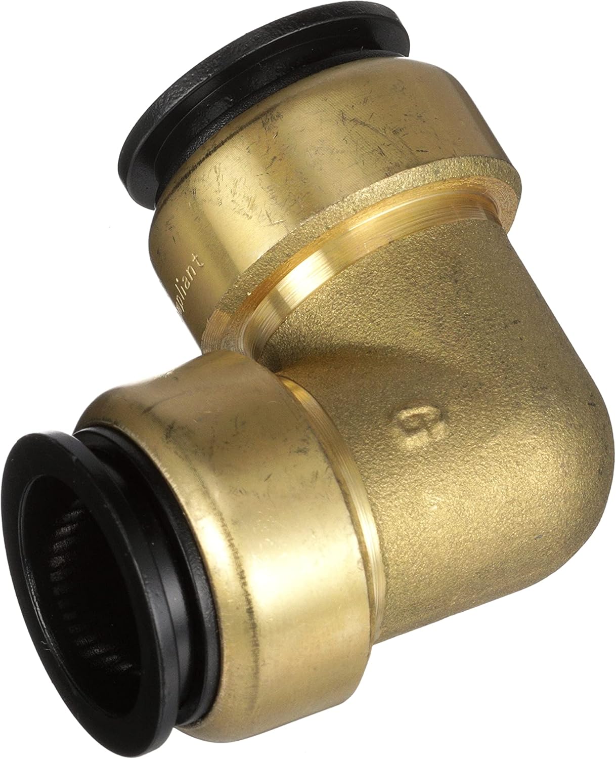 Watts LF4717-18 AquaLock Brass Series, 1" CTS x 1" CTS Lead-Free Brass Union Elbow Connector, O-Ring, Quick Push-to-Connect Design, Tool-Free Installation