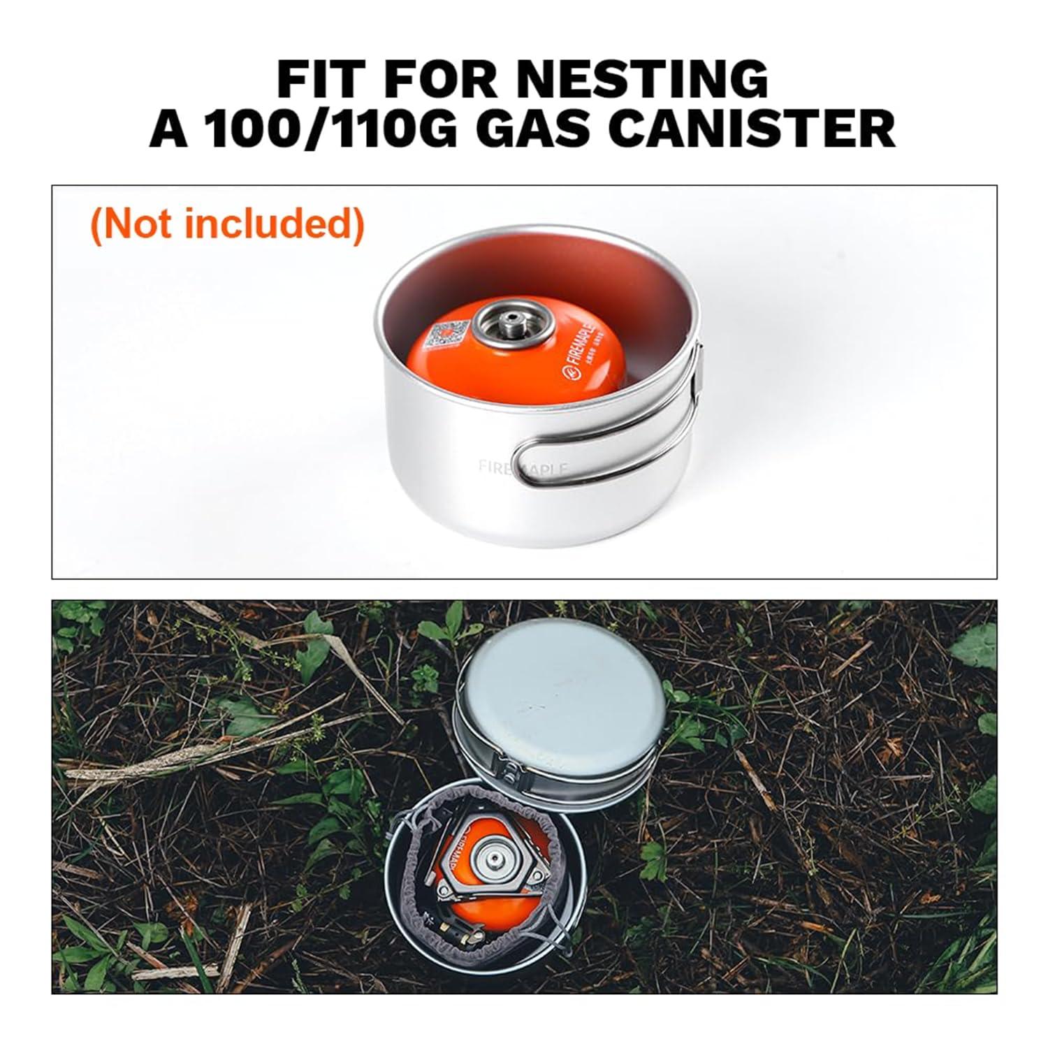 Fire-Maple Frost Mini Ultraleichtes Camping Kochgeschirr Set aus Aluminium, Kompakter Topf und Pfanne Für Wandern und Trekking, Gaskocher Kompatibel und Platzsparend Stapelbar