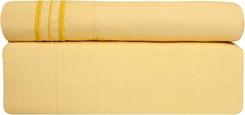 Miniatura 34 de Juego de sábanas de 1800 hilos, sábanas de microfibra cepillada suave de calidad egipcia, juego de ropa de cama de lujo con sábana encimera, sábana