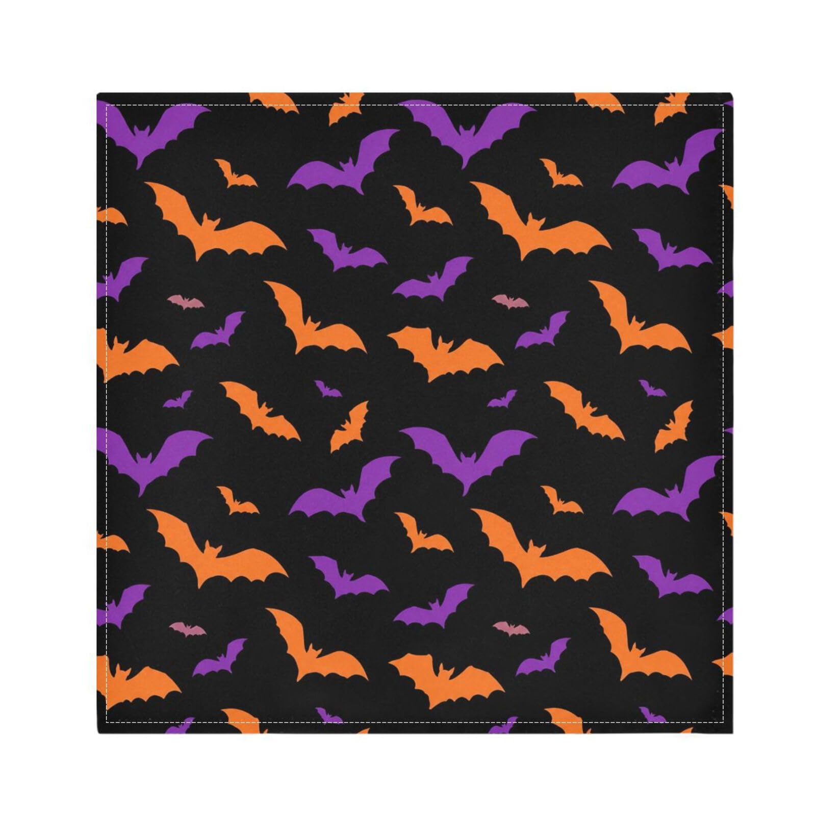 Ttgoth Bats Halloween Cloth Napkin Set of 4 Washable & Reusable Dinner Napkins for Dining Table, Banquets, Wedding, Party, 50x50 cm