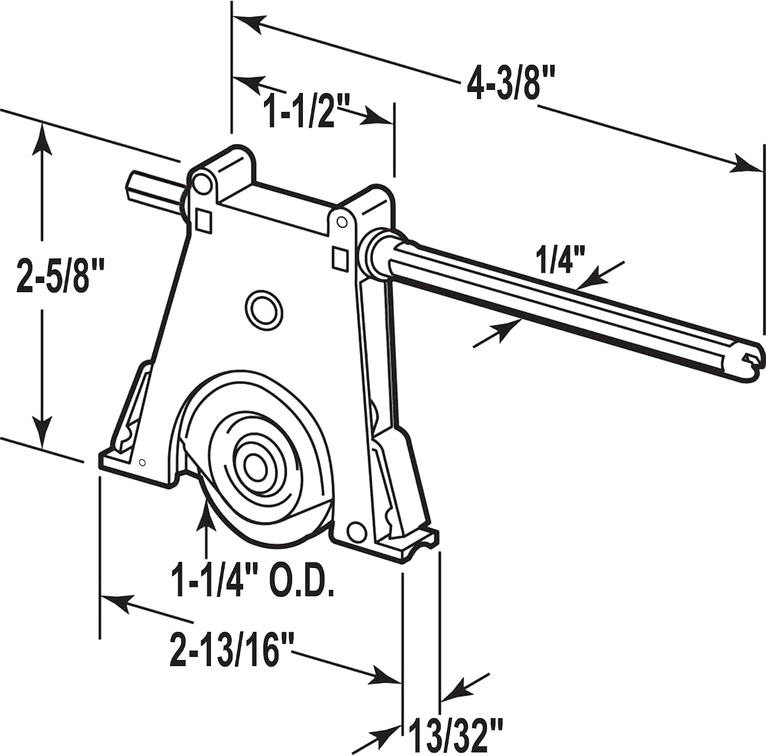 Andersen Sliding Screen Door Roller Assembly – Upper Roller Replacement Part #1997063 (1991-Present) | 2-Pack Nylon Wheels - View #7