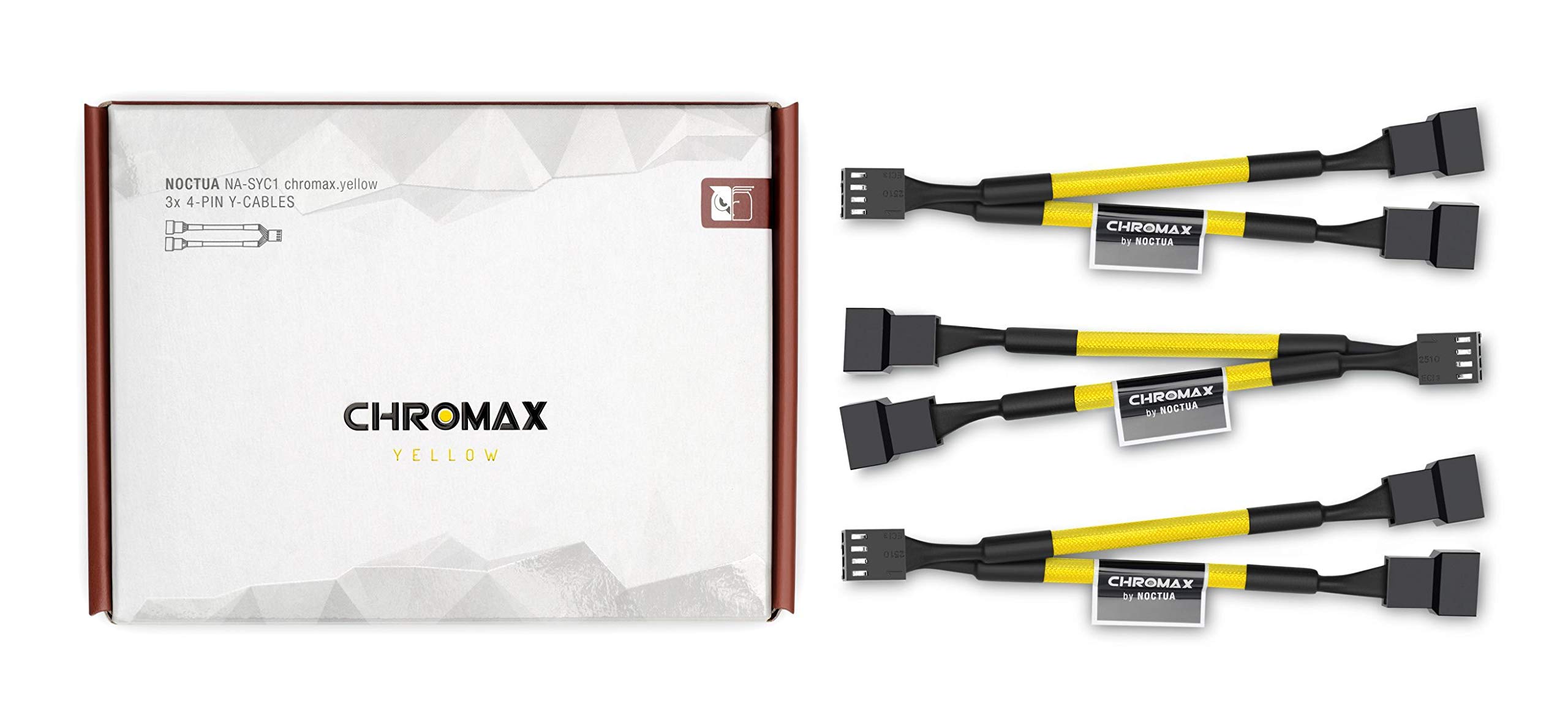 Noctua NA-SYC1 chromax.yellow, 4-Pin Y-Cables (Yellow)