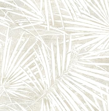 NextWall Stacy Garcia Fossil Palm Peel and Stick Wallpaper Natural