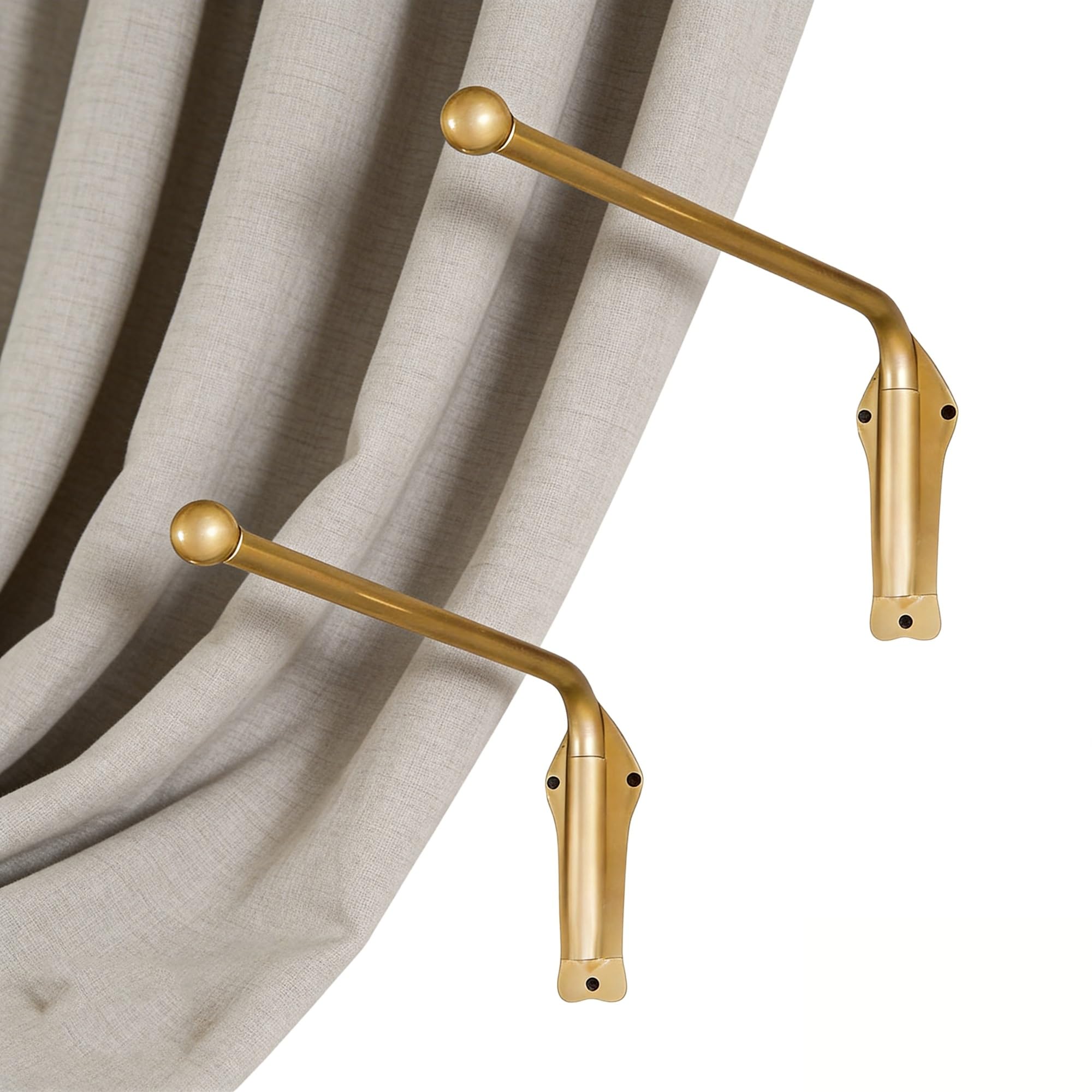 Tringle à rideaux pivotante pour porte d'entrée lot de 2 noir