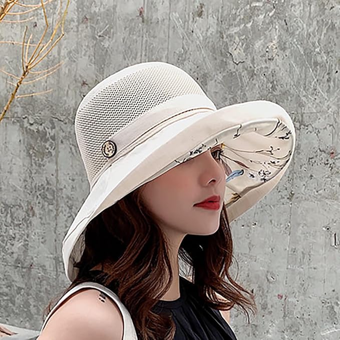 Sombrero de playa para mujer con protección UV y ala ancha miniatura 7