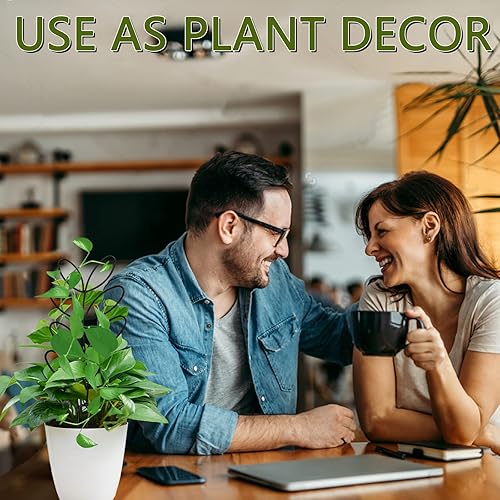 Miniatura 8 de Enrejado para plantas trepadoras al aire libre en interiores, mini enrejado de jardín, soporte de metal para plantas en maceta, enrejado apilable