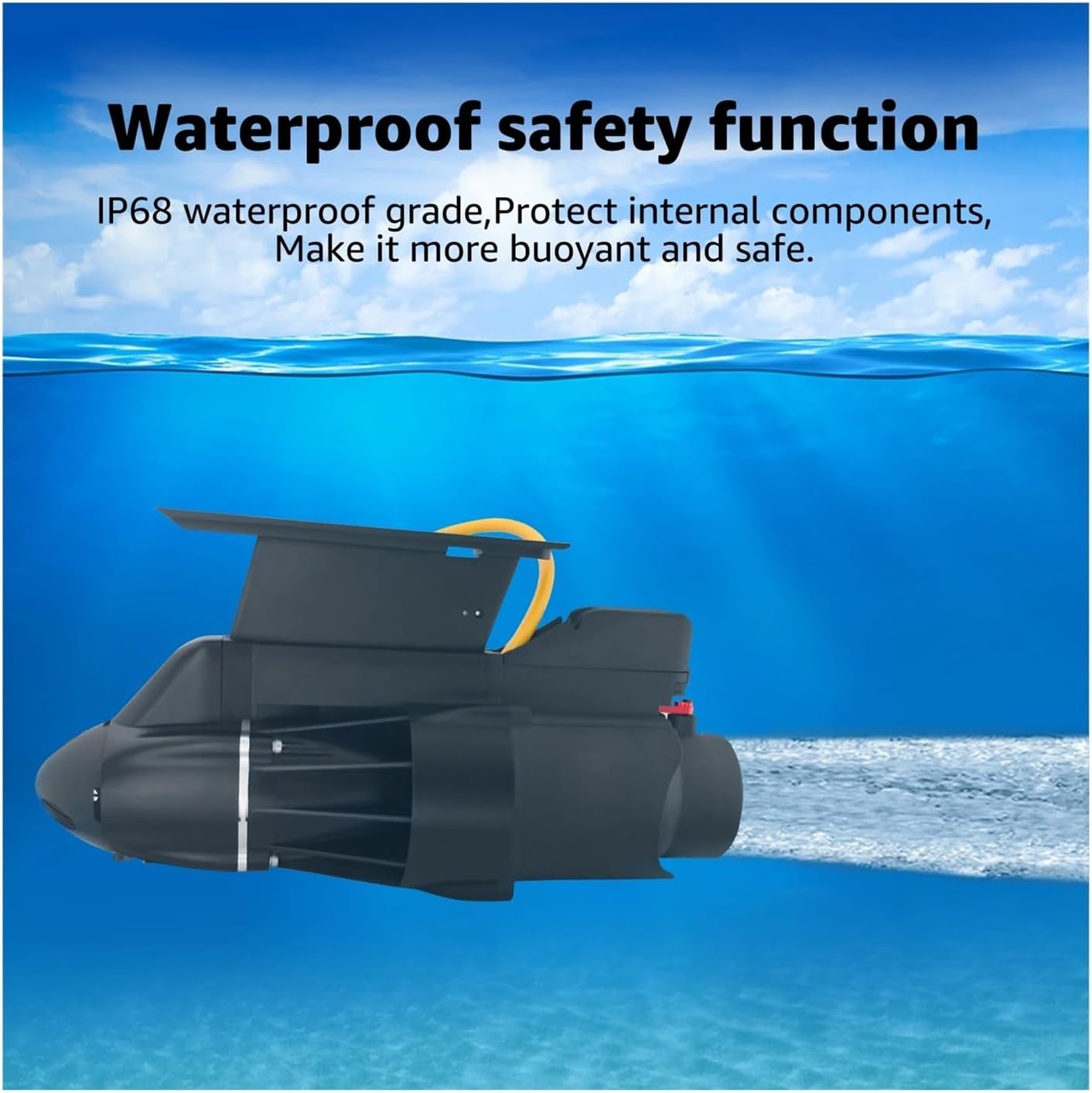 Electric Paddleboard Fin for Sup with Battery Underwater Thruster for Kayak Fishing, Paddle Propeller Float Tube Motor DC 12V 24V for Inflatable,Paddle Boards,Fishing Boats