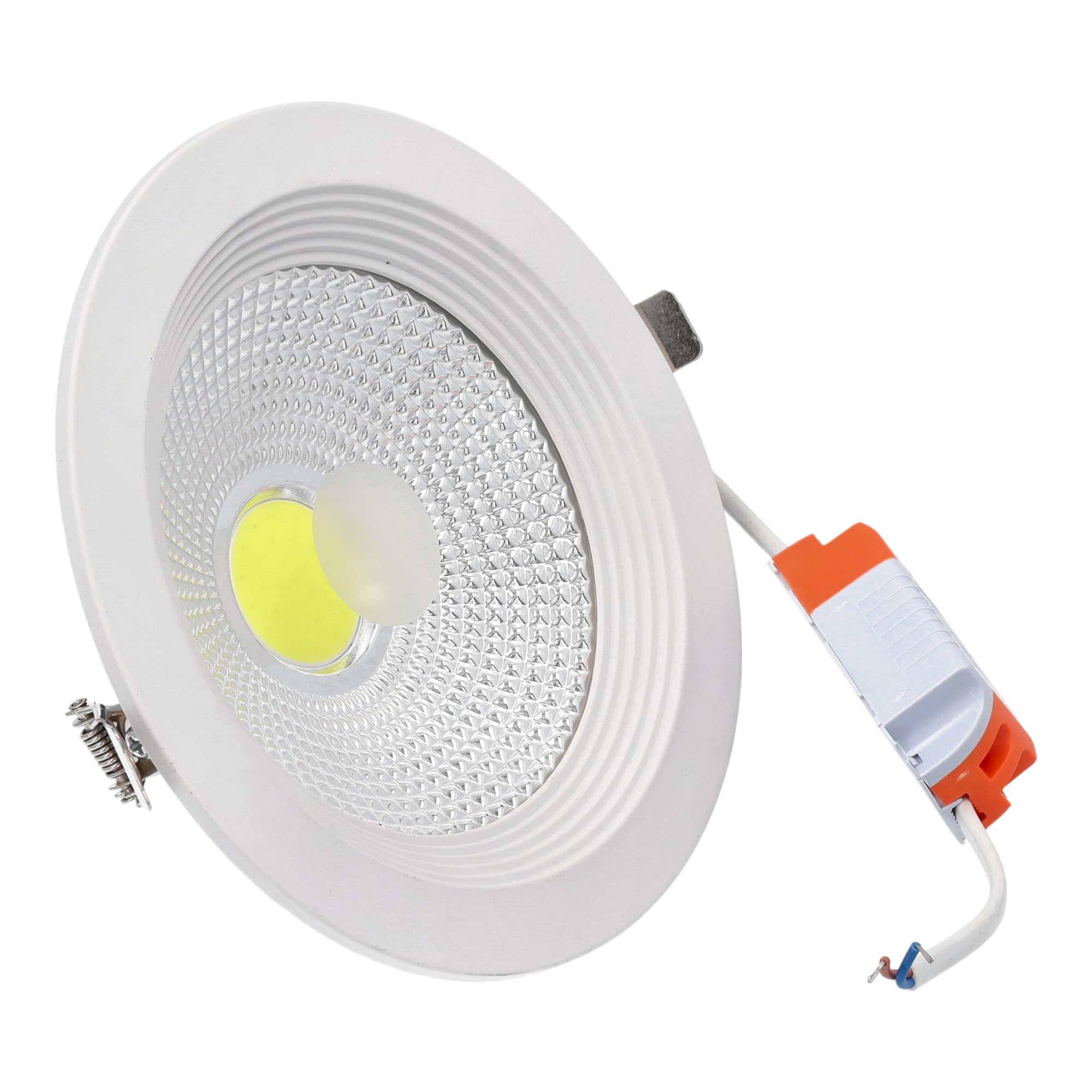 Jandei – Downlight LED COB 15W Empotrable, Foco Marco Redondo Blanco, 165x50mm (Hueco Corte 130-135mm), 1350 Lumen, IP44. Ideal para Salón, Cocina, Baño (Luz Natural 4200K, 1 Unidad)