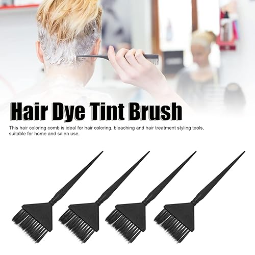 Miniatura 2 de Cepillo de tinte para el cabello, cerdas rígidas, 4 piezas, cepillo de color reutilizable para teñir el cabello, incluso para colorear de nailon ABS