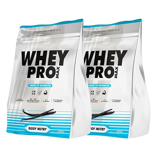 Kit 2x Whey Pro Protein Isolado e Concentrado 36g proteina 900G (Creme de Baunilha)
