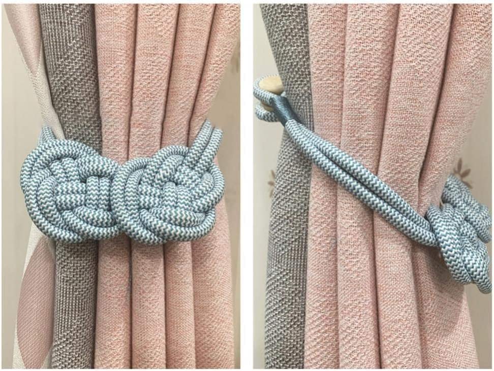 Sujeta cortinas de algodón anudado correa hebilla titular alzapaños textil 4