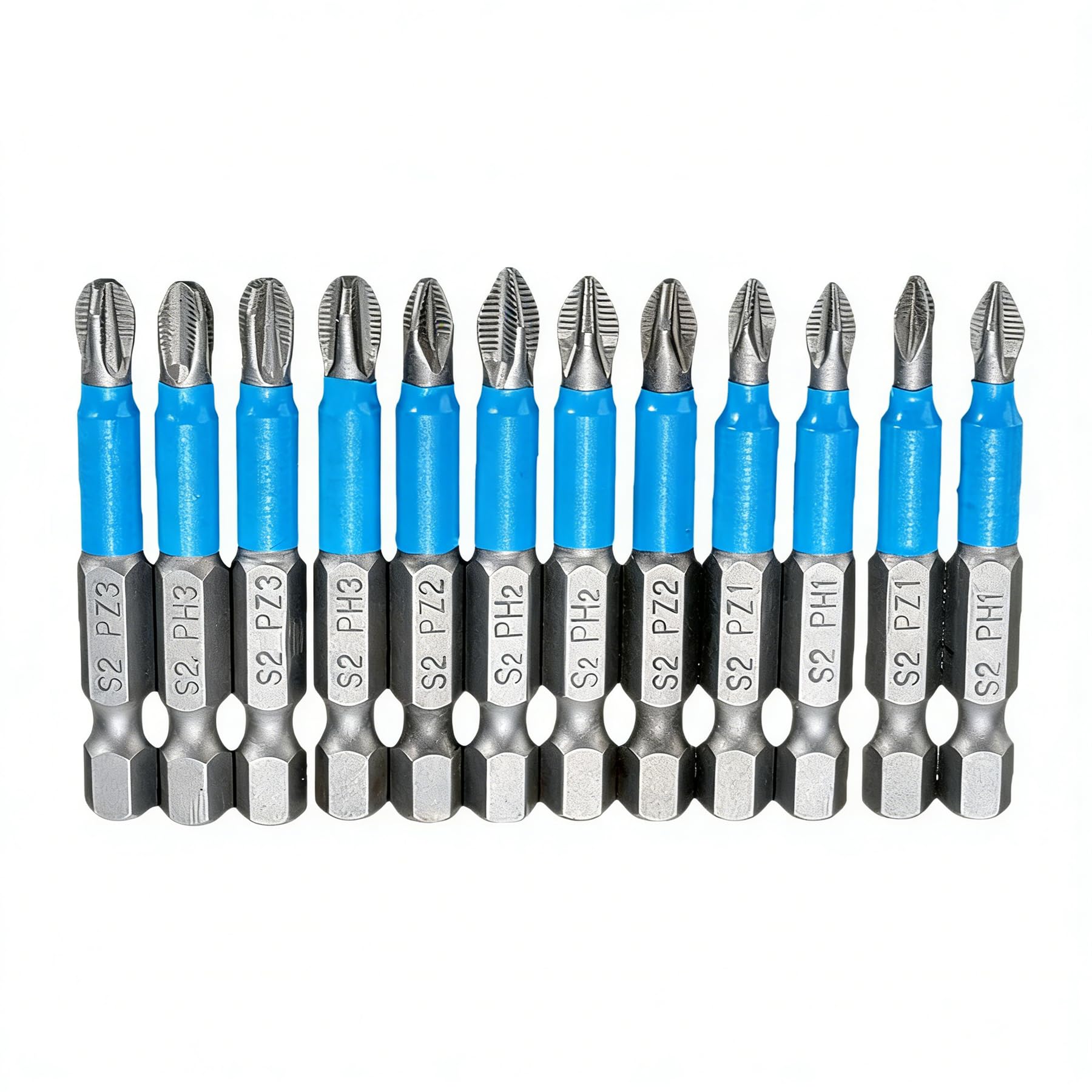 Uadme 12Pcs Magnetic Impact Screwdriver Bits Set, Hex Shank