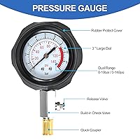 Vista 6 de Herramienta de prueba de presión de aceite 0-140 PSI PressureTestHerramientas de diagnóstico de aceite de motor Probador de presión de aceite Kit
